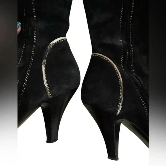 Burberry nova trim black tall boots size 37 - Picture 11 of 15